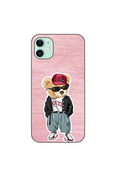 OEM Husa compatibila cu Apple iPhone 11 Silicon Gel Tpu Model Pink Jeans Bear
