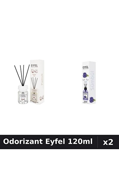 Eyfel Set 2 Odorizant Camera Betisoare 120ml - Bumbac, Zambile - Parfum