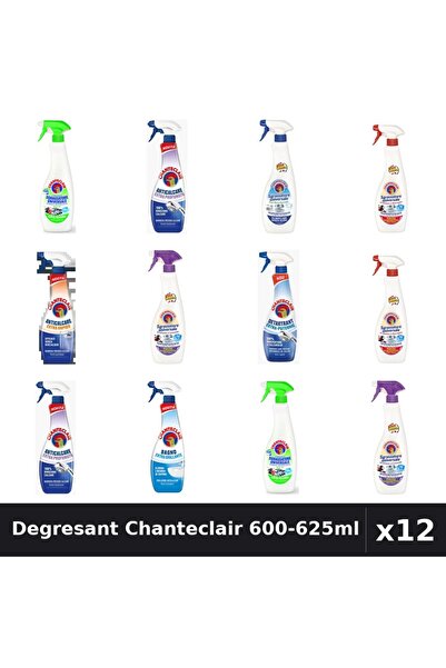 Chanteclair Set 12 Degresant Universal 600-625ml - 9 Arome Asortate Curatenie...