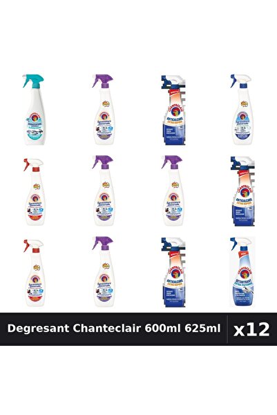 Chanteclair Set 12 Degresant Universal 600ml 625ml - 7 Arome - Curatenie Casa