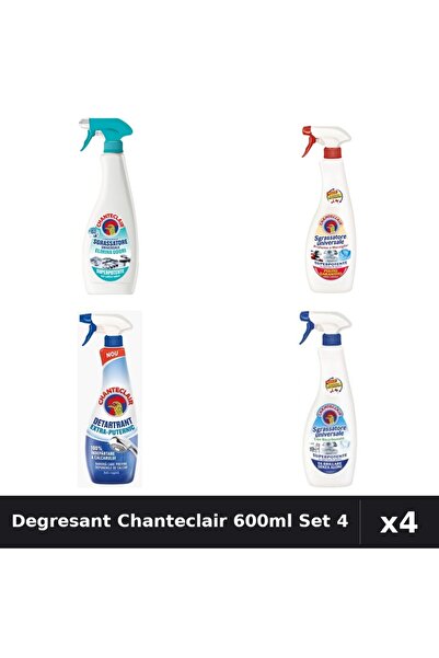 Chanteclair Set 4 Degresant Universal 600ml și Detartrant 625ml - Anti-Miros,...