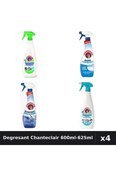 Chanteclair Set 4 Degresant Universal 600ml-625ml - Lămâie, Anti-Miros, Antic...