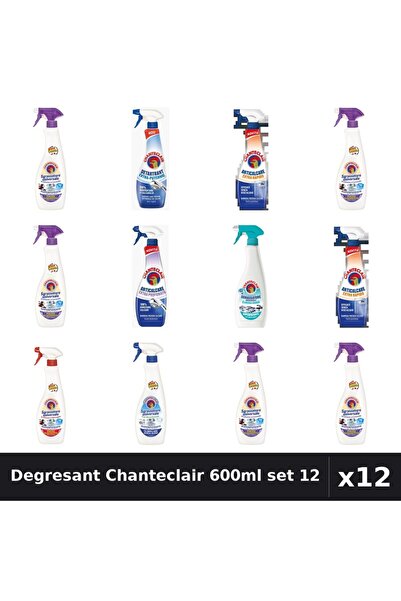 Chanteclair Set 12 Degresant Universal 600-625ml - 8 Arome, Anticalcar, Detar...