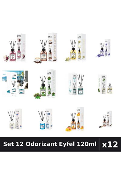 Eyfel Set 12 Odorizante Camera Betisoare, Angel, Bouquet, Cafea, Cool Water, ...