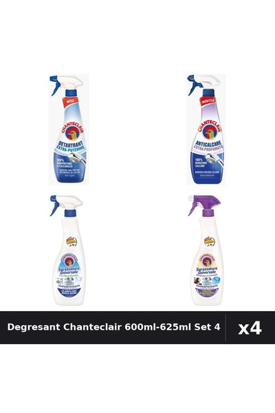 Chanteclair Set 4 Degresant Universal 600ml-625ml - Bicarbonat, Mosc Alb, Ant...