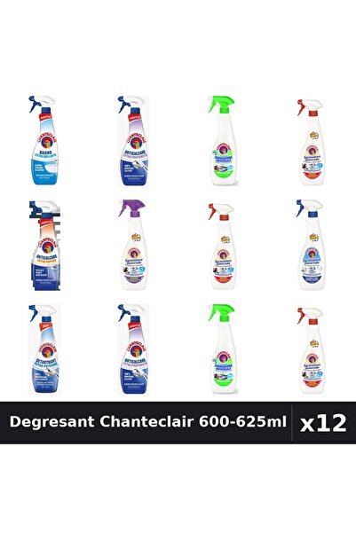 Chanteclair Set 12 Degresant Universal 600-625ml - 8 Arome Asortate, Anticalcar