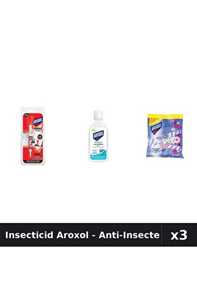 Aroxol Set 3 Insecticid - Pastile Anti-Insecte 5g, Loțiune Repelent 85ml, 20 ...