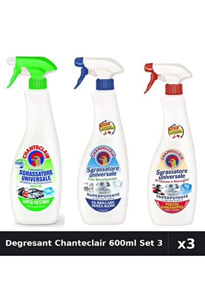 Chanteclair Set 3 Degresant Universal 600ml - Lămâie, Bicarbonat, Marsilia