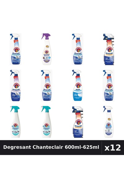 Chanteclair Pachet 12 Degresant Universal 600ml-625ml - 7 Arome, Detartrant, ...