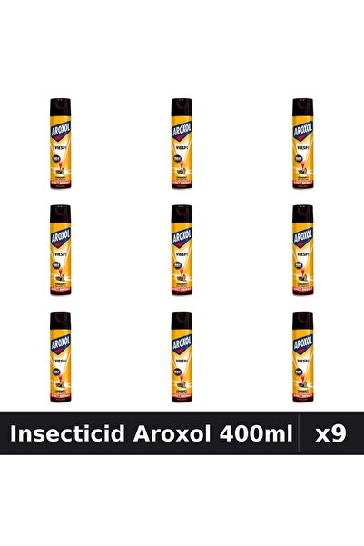 Aroxol Set 9 Spray Insecticid 400ml - Anti Gandaci, Tantari, Muste - Protectie