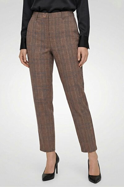 Nümph Women Regular Fit Plaid Straight Leg Pants, Multicolor