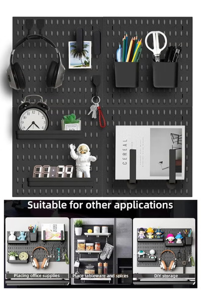 TAPIT Pegboard Combination Wall Organizer Kit 3 Pcs Pegboard and 17 Accessori...