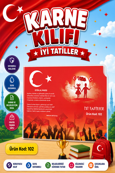 Ata Yayıncılık Ata İlkokullar İçin Karne Kılıfı Ürün Kodu:102 (1 Adet)