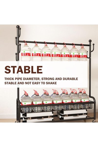 Diason Rolling Rack For Clothes, Clothes Racks For Hanging Clothes, Garmet Rack, Sturdy Metal Garment Rack With Bottom Storag, for Bedroom, Living Room, Shop