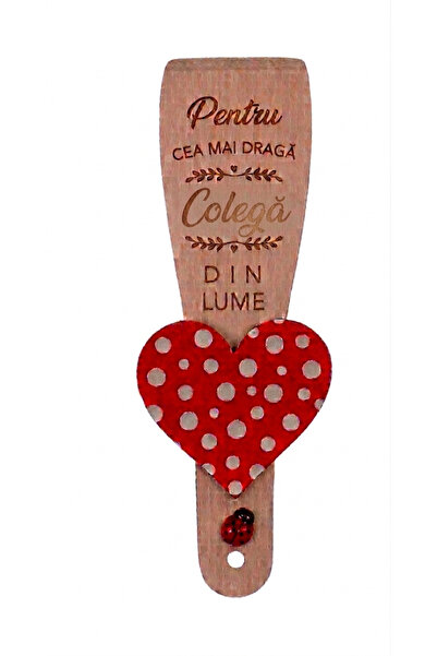 LimArt Spatula personalizata din lemn cu magnet – „Pentru cea mai buna Colega...