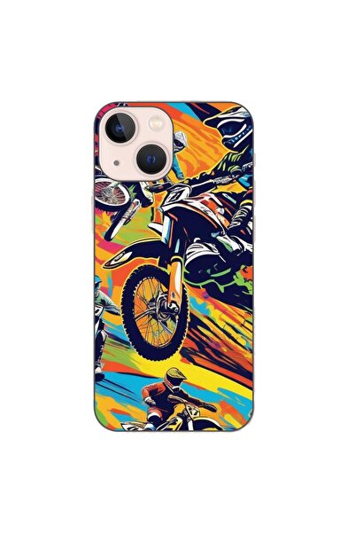 OEM Husa compatibila cu Apple iPhone 13 Mini Silicon Gel Tpu Model Motocross ...