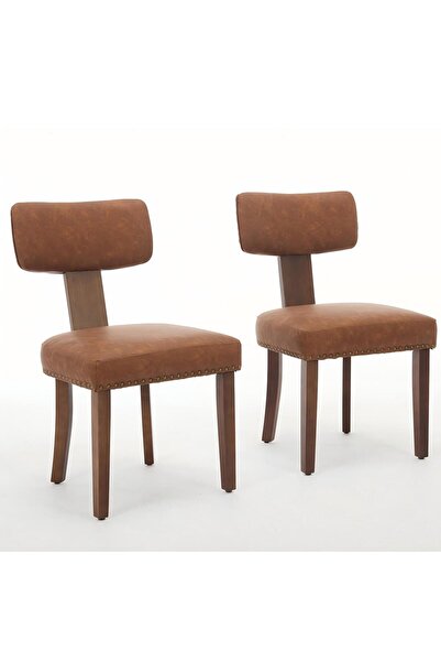Garvee Mid Century Modern Dining Chairs Set of 2, Upholstered Linen Kitchen &...