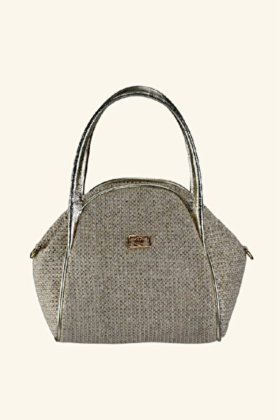 birizmoda Geantă mini de mână și de umăr pentru femei, cu textură de paie - A...