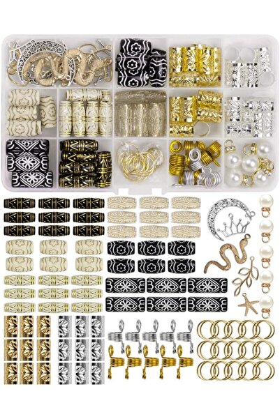 Arabest Hair Beads,Dreadlocks Hair Accessories,Metal Hair Cuffs,Hair Coil,Hai...