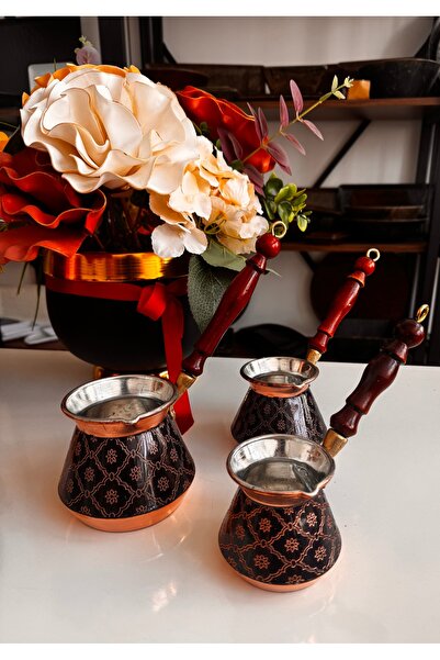 BARITCIOGLU Copper Coffee Pot Set of 3
