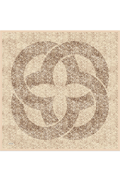 Aker Light Beige 90X90 Silk Twill Scarf