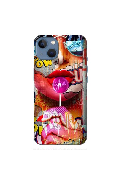 OEM Husa compatibila cu Apple iPhone 13 Silicon Gel Tpu Model Pop Art Lolipop