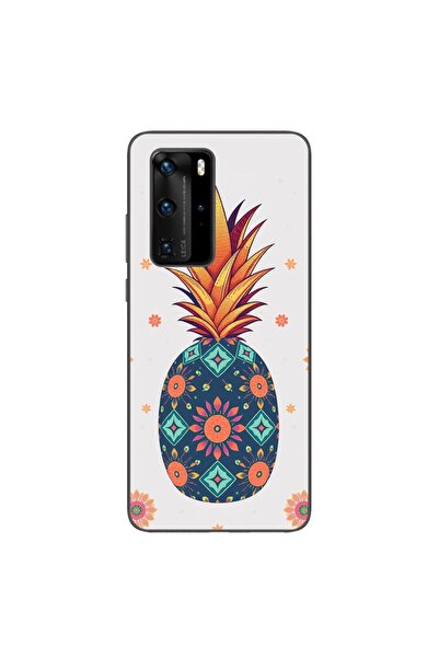 OEM Husa compatibila cu Huawei P40 Pro Silicon Gel Tpu Model Floral Pineapple