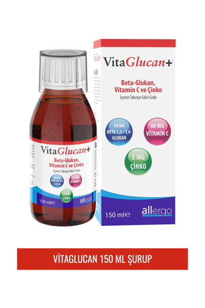 Vitaglucan+ VitaGlucan 150ml Şurup | Beta Glukan, Vitamin C ve Çinko