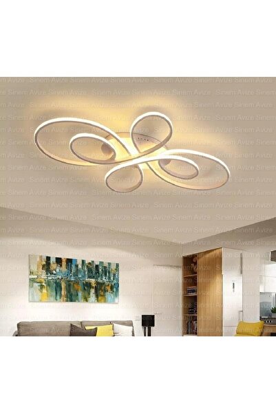Elektroyou Ambiyans Beyaz Plafonyer Modern Ultra Günışığı Ledli Avize
