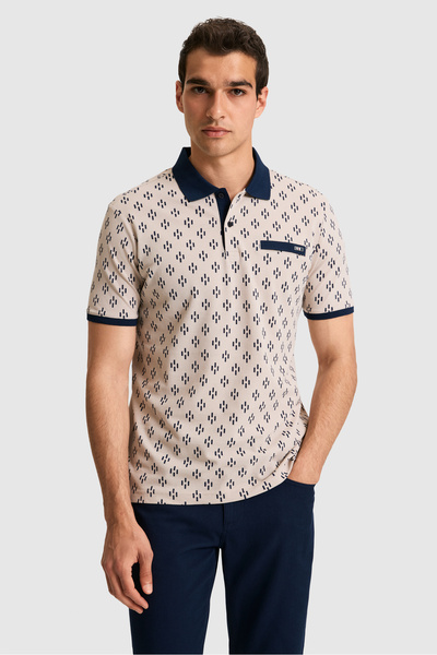 U.S. Polo Assn. Erkek Regular Fit Polo Yaka Taş Tişört 50326994-VR049