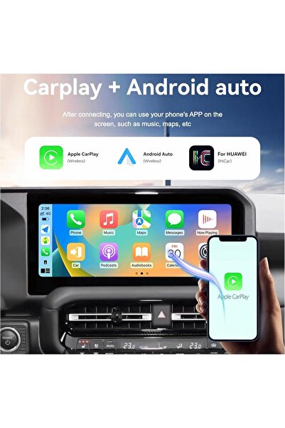 Carplayer شاشة أندرويد لتويوتا برادو مقاس 12 بوصة موديل 2023 2024 2025، ذاكرة...