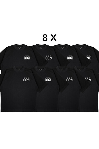 PURE EFFECT (8 BUCĂȚI) Tricou unisex supradimensionat, cu text imprimat pe sp...