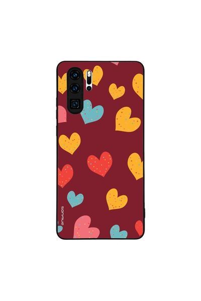 Sonique Θήκη Heart Series για Huawei P30 Pro Μπορντώ