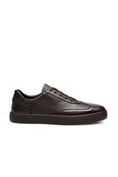 OCHRE Men's Genuine Leather Lace-Up Casual Sneaker Shoes