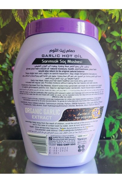 alpha kozmetik Alpha Hot Oil Cream 1000 ml Garlic Hair Mask
