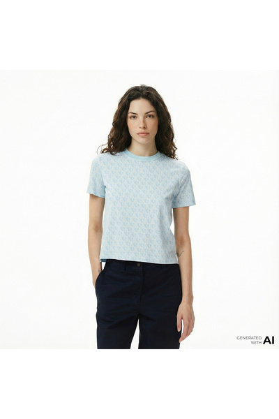 Calvin Klein Classic Kadın Mavi T-Shirt