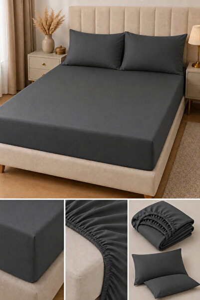Cottonest Elastic Bed Sheet Set Including Pillowcases |   Double Bed (160X200...