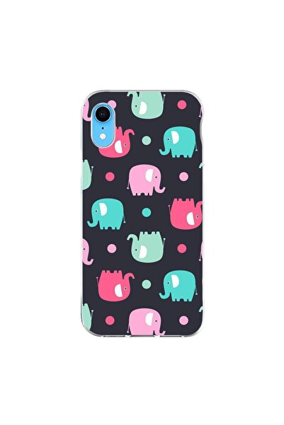 OEM Husa compatibila cu Apple iPhone XR Silicon Gel Tpu Model Pattern Elefant