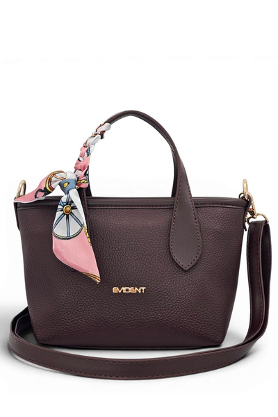 Evident Brown, Soft Textured, Scarf-Style, Crossbody, Minimalist, Hand & Shou...
