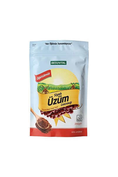 Aksu Vital Öğütülmüş Siyah Üzüm Çekirdeği 250 gr