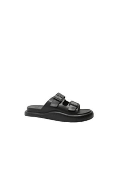 FRANCO GERARDO Men's Clogs with Platform, Black, Leather