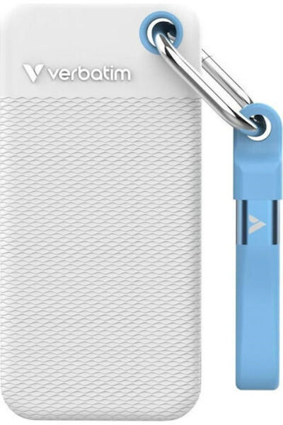 Verbatim Εξωτερικός M.2 SSD USB 3.2 Τσέπης 1TB Λευκό / Γαλάζιο