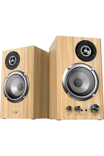GENIUS SP-HF1812BT Ηχεία Υπολογιστή 2.0 Με Bluetooth Και Ισχύ 50W Ξύλο Πεύκου