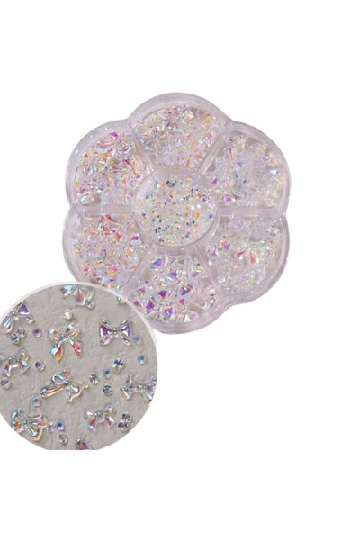 OEM Set de decorațiuni 3D pentru unghii, fundițe și strasuri