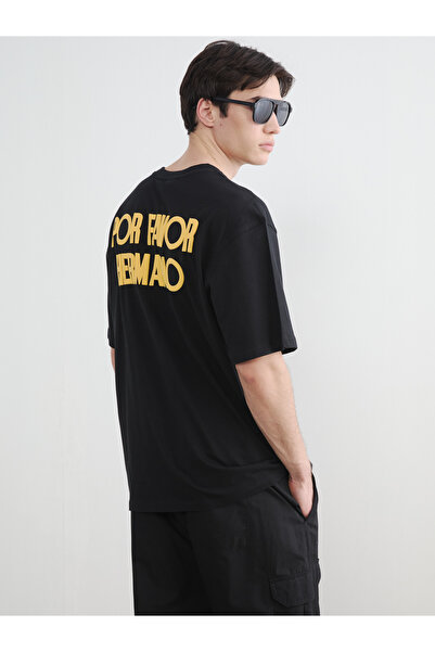 LC Waikiki Ανδρικό T-shirt με χαλαρή εφαρμογή, στρογγυλή λαιμόκοψη και στάμπα...