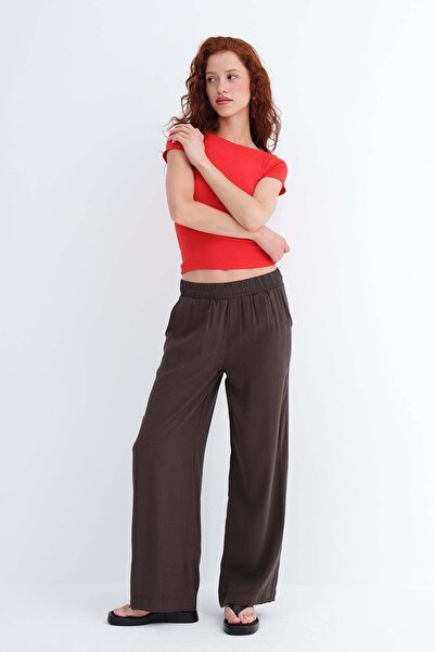 Addax Elastic Waist Trousers Pn2947