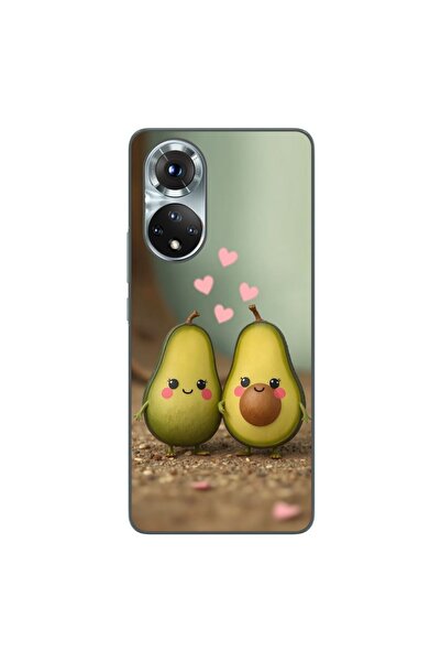 OEM Θήκη συμβατή με Honor 50, από σιλικόνη gel TPU, με σχέδιο Kawaii Αβοκάντο...