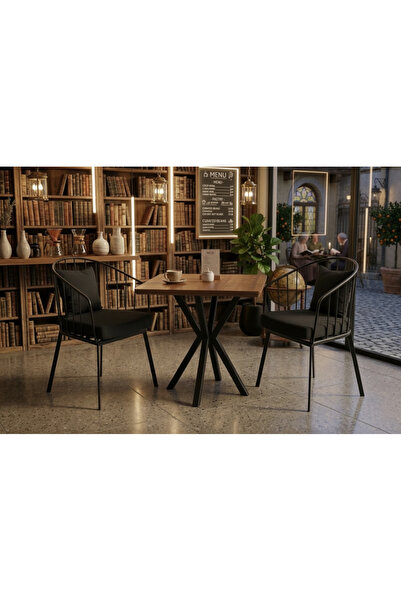 Buketim Mobilya Zebra sandalye Kare masa cafe restoran proje mutfak balkon dı...