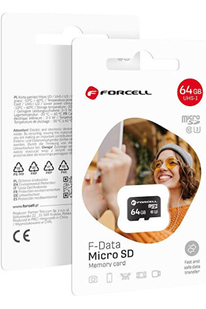 Forcell microSDXC 64GB Κατηγορία 10 U3 UHS-I