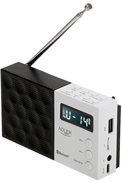 adler AD 1908 Φορητό Ραδιόφωνο Επαναφορτιζόμενο με Bluetooth και USB Μαύρο